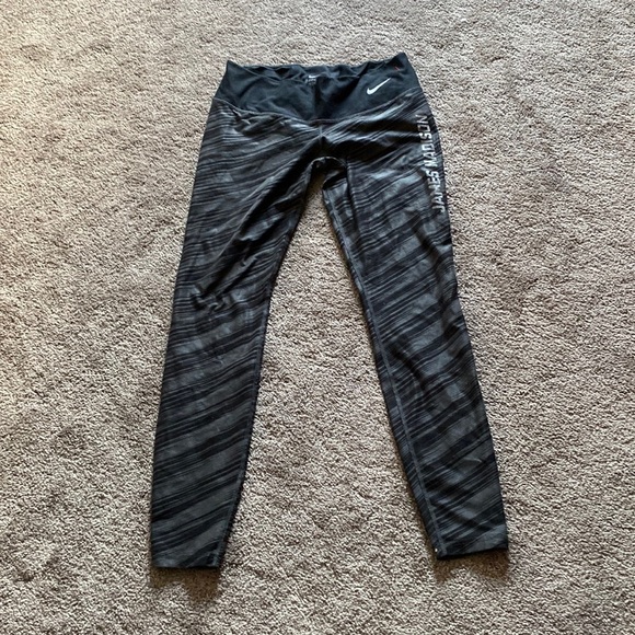 Nike Pants - Nike Dri-Fit James Madison University JMU Gray/Black Leggings SIZE M